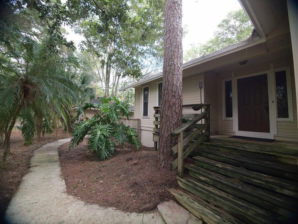 Front door & path to Garage