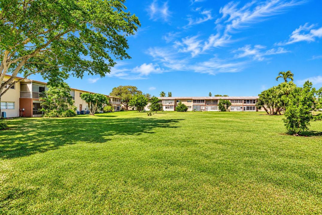 Sunny Courtyard with Lush Landscaping