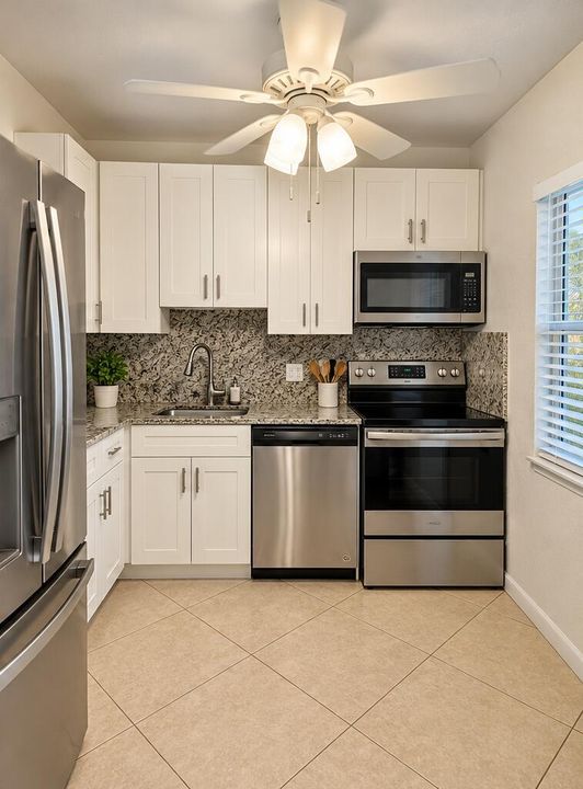 Bright Modern Kitchen with Staged Detail