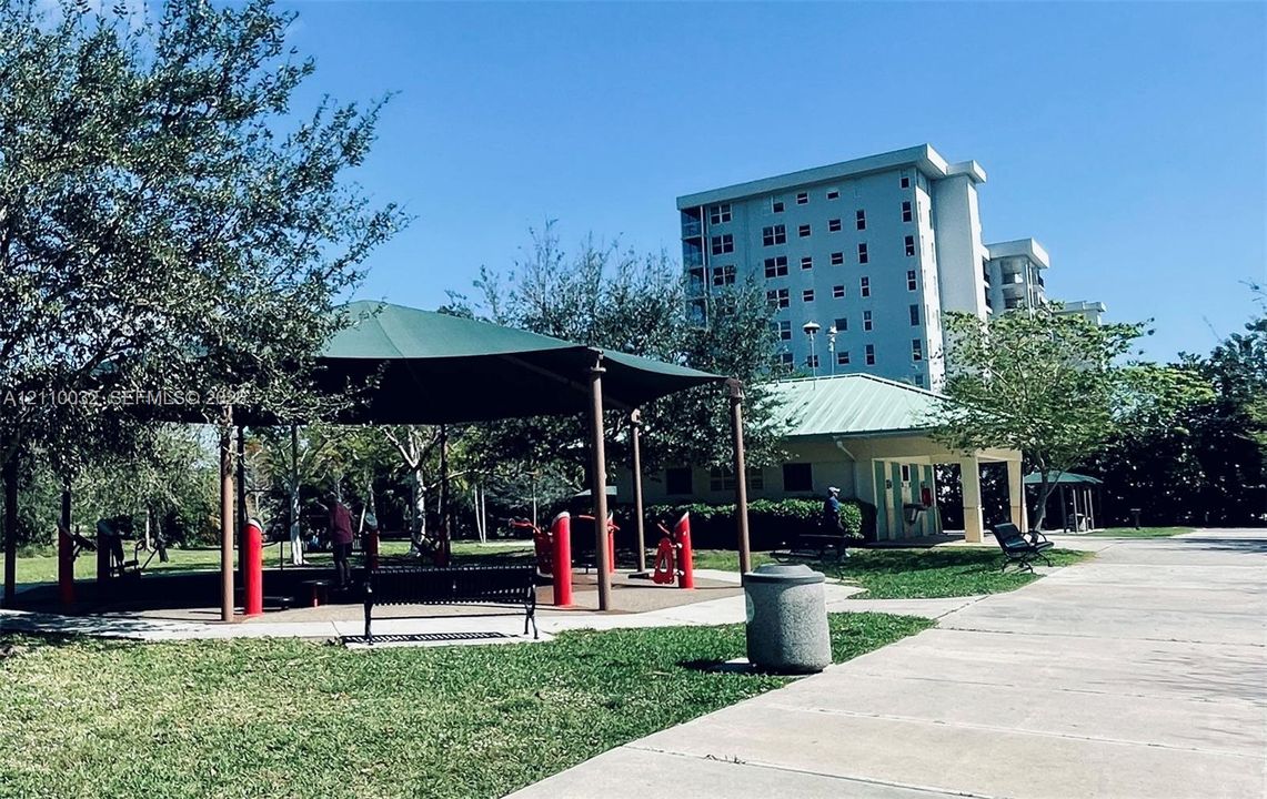 Outdoor fitness area