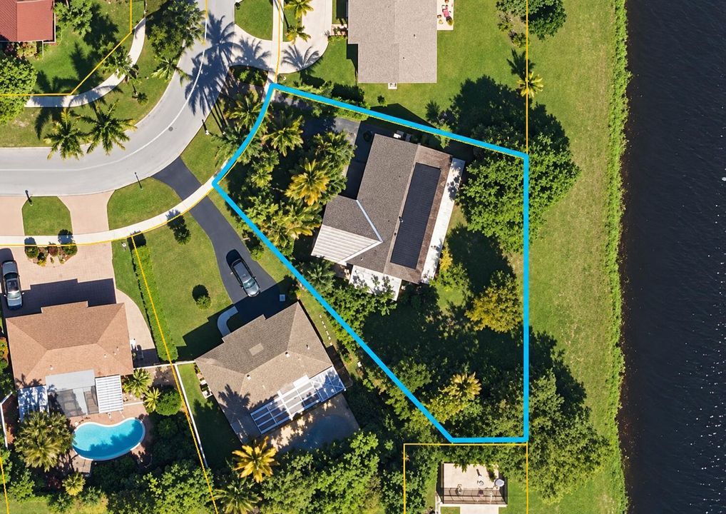 aerial waterfront lot