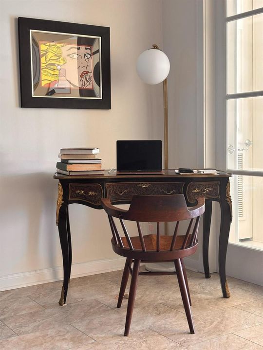 Desk looking thru to Marina