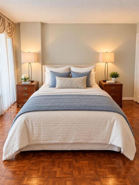 guest bedroom staged