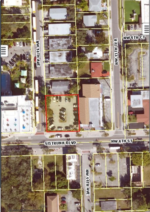 Aerial Property Plat Map. Survey outlining the boundary and surface area of the property