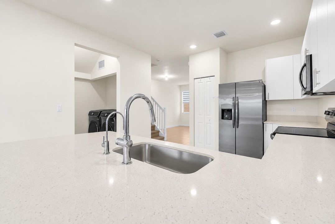 Vacant Modern Open-Plan Kitchen Interior
