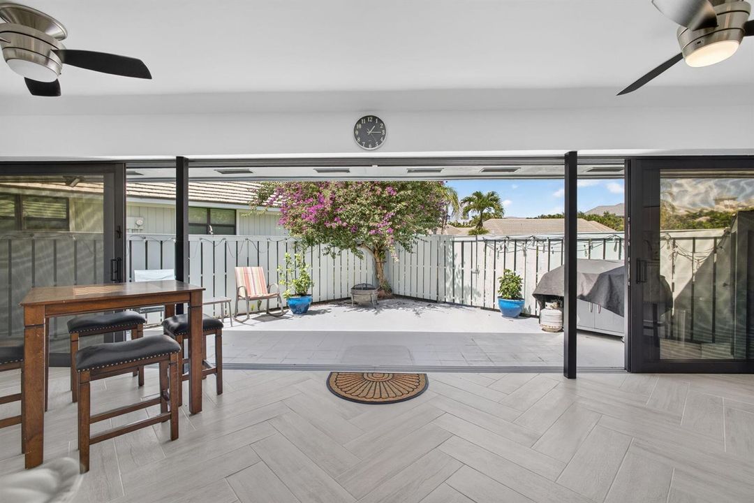 Sunroom view to patio