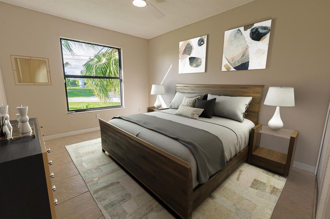 virtually staged - bedroom