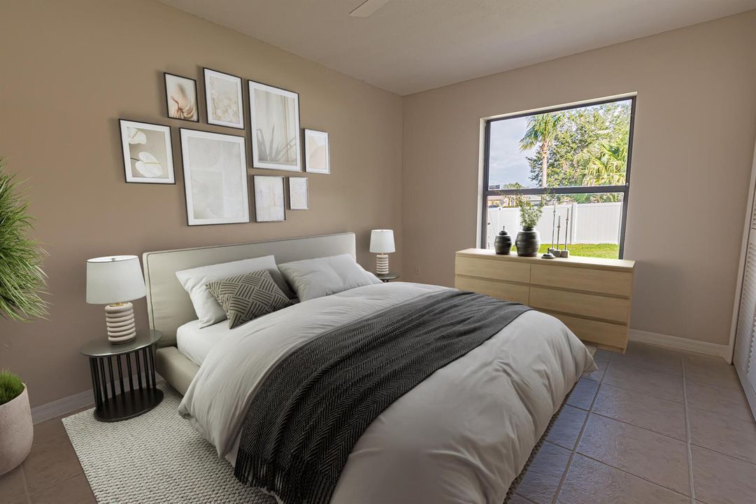 virtually staged - bedroom