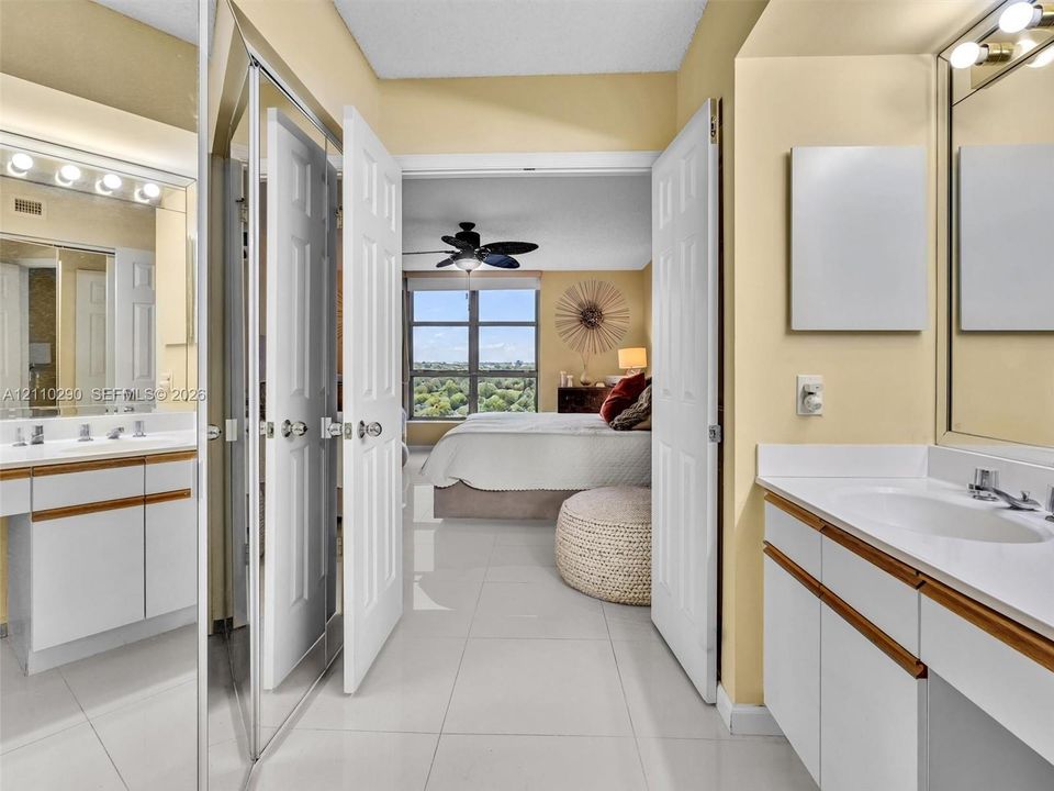 Dual Vanity with Separate Bathtub and Shower