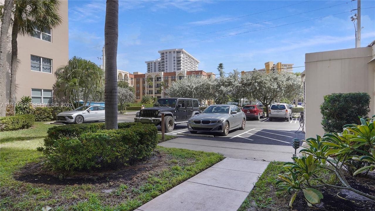 Parking right at your door for easy access, feels like a single family home