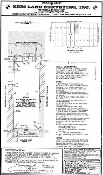 Survey - 625 S Andrews