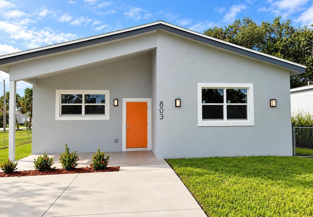 Front door staged
