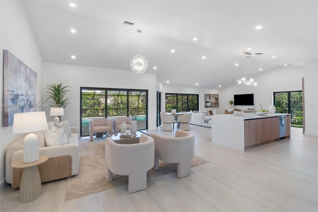 Open-concept living space