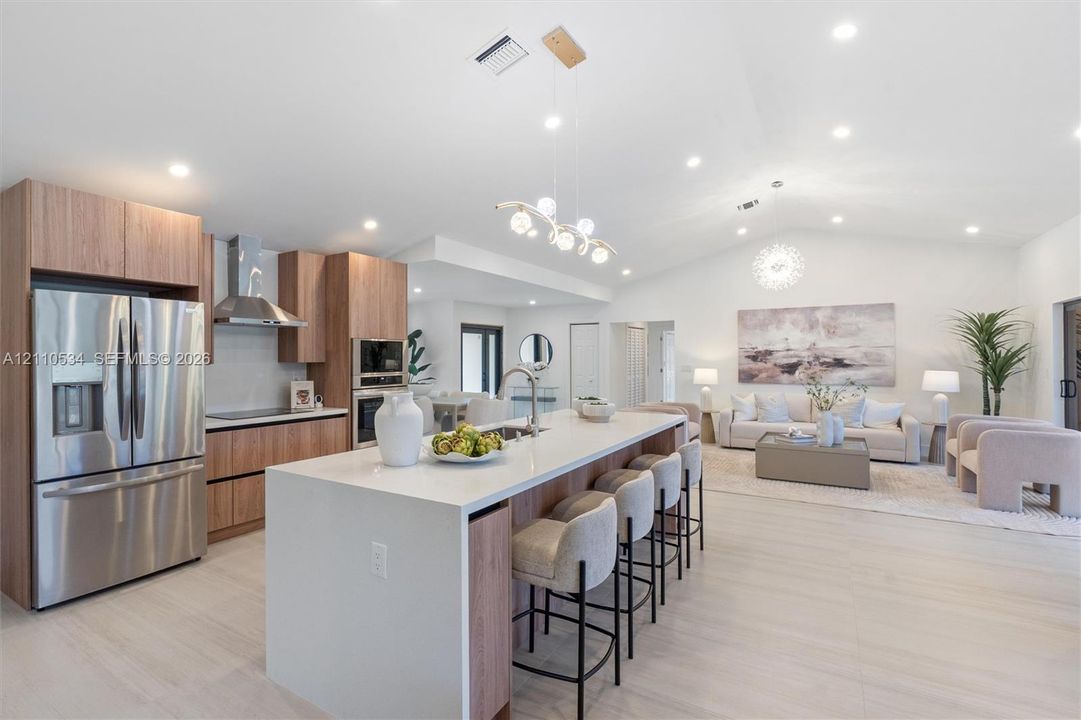 Open-concept kitchen