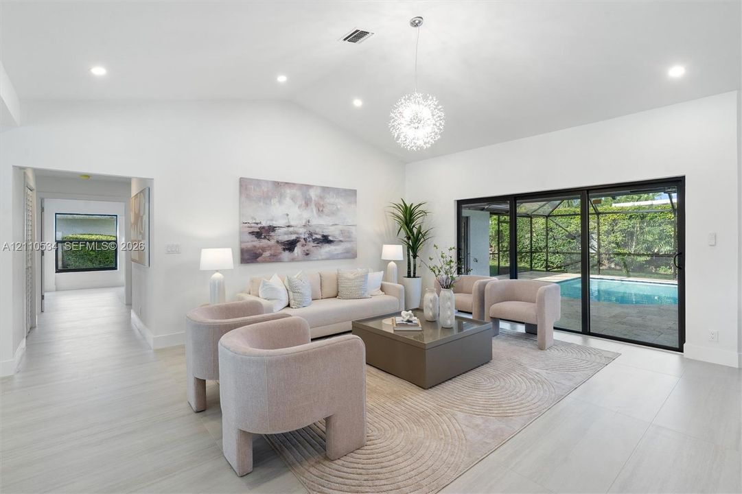 Open-concept living space