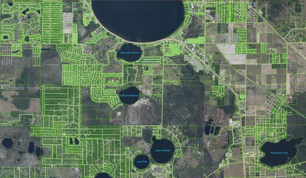 Parcel Map. Outlining the boundaries and designated land divisions for the property