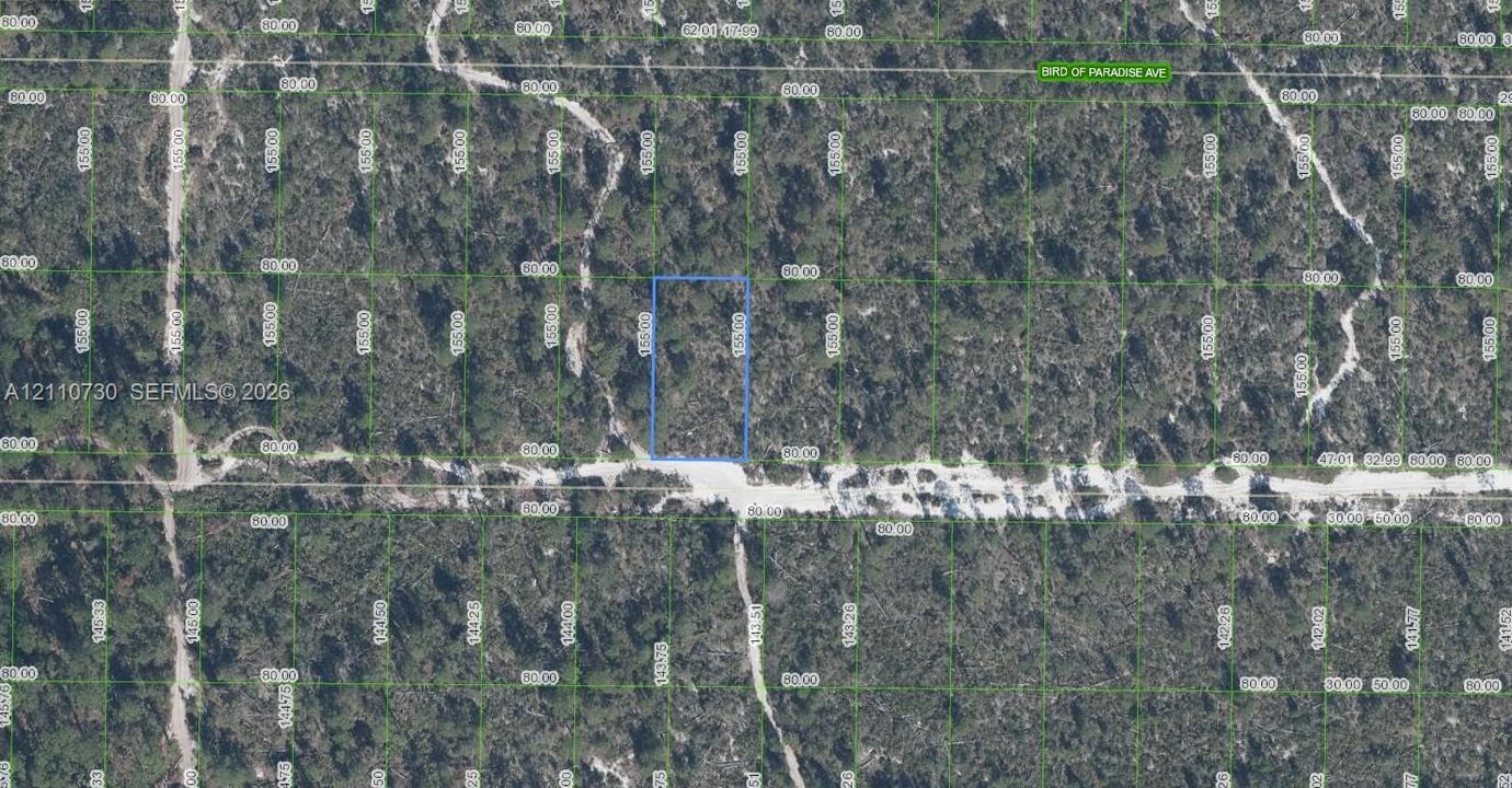 Tax Plat Map. Representing the delineated boundaries and dimensional measurements of the property