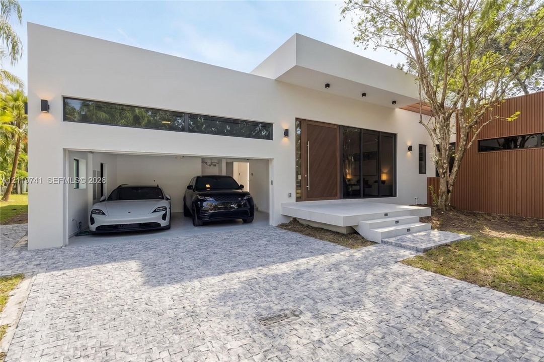 Two-car garage with space for lift