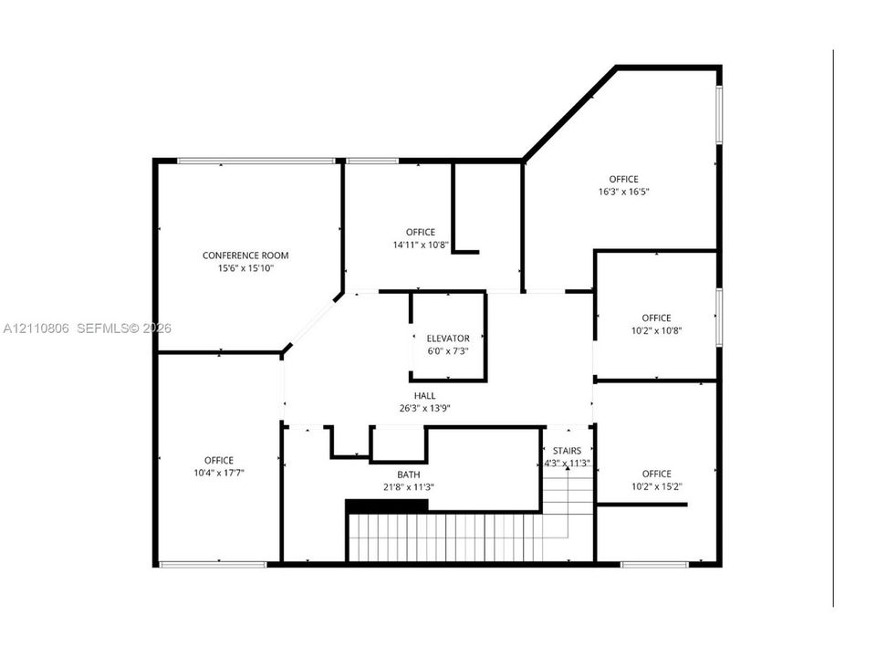 Floor Plan - Level 2 (1,635 SF)
