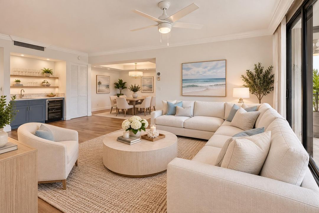 Modern Coastal Living and Dining Retreat