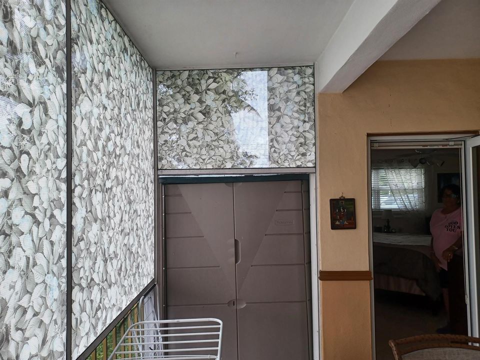 storage on patio