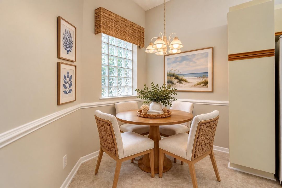 staged breakfast nook