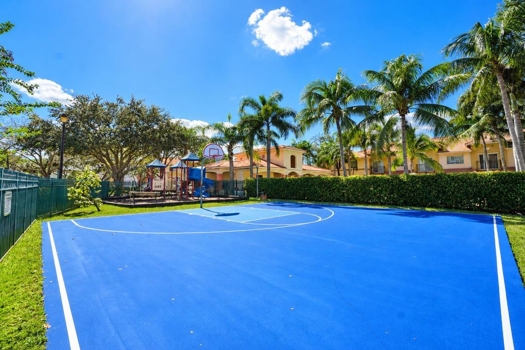 Sunny Tropical Neighborhood Basketball C