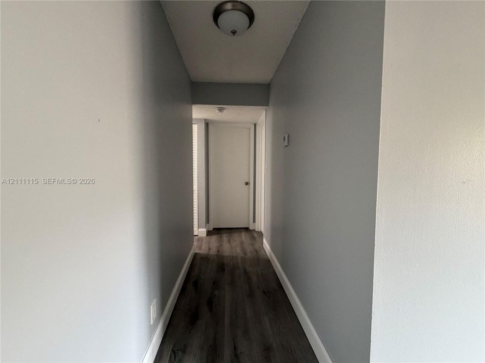 Hallway to the Bedrooms and Bathroom