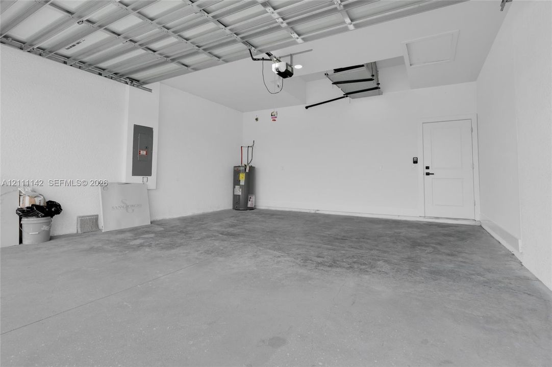 Interior of the 2-car garage.