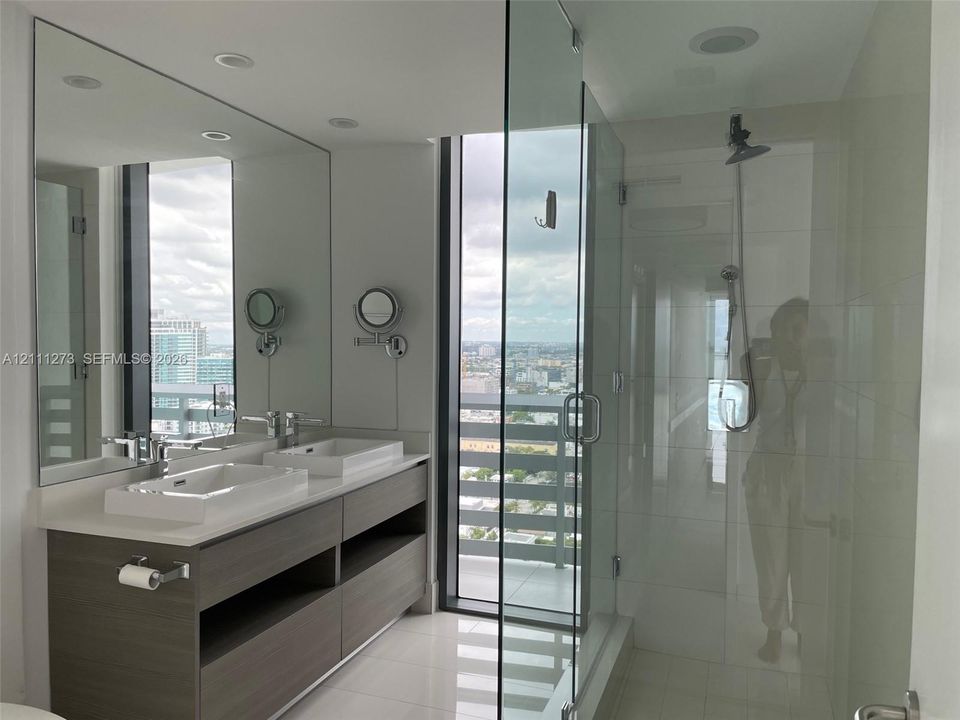 Master bath with luxury finishes.