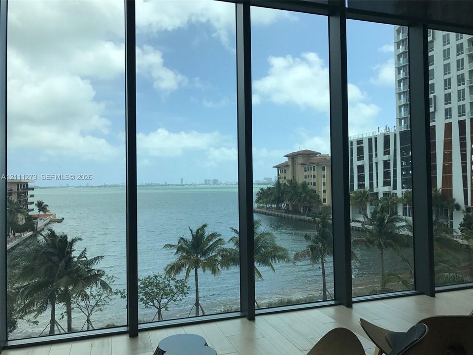 Ocean view from building.