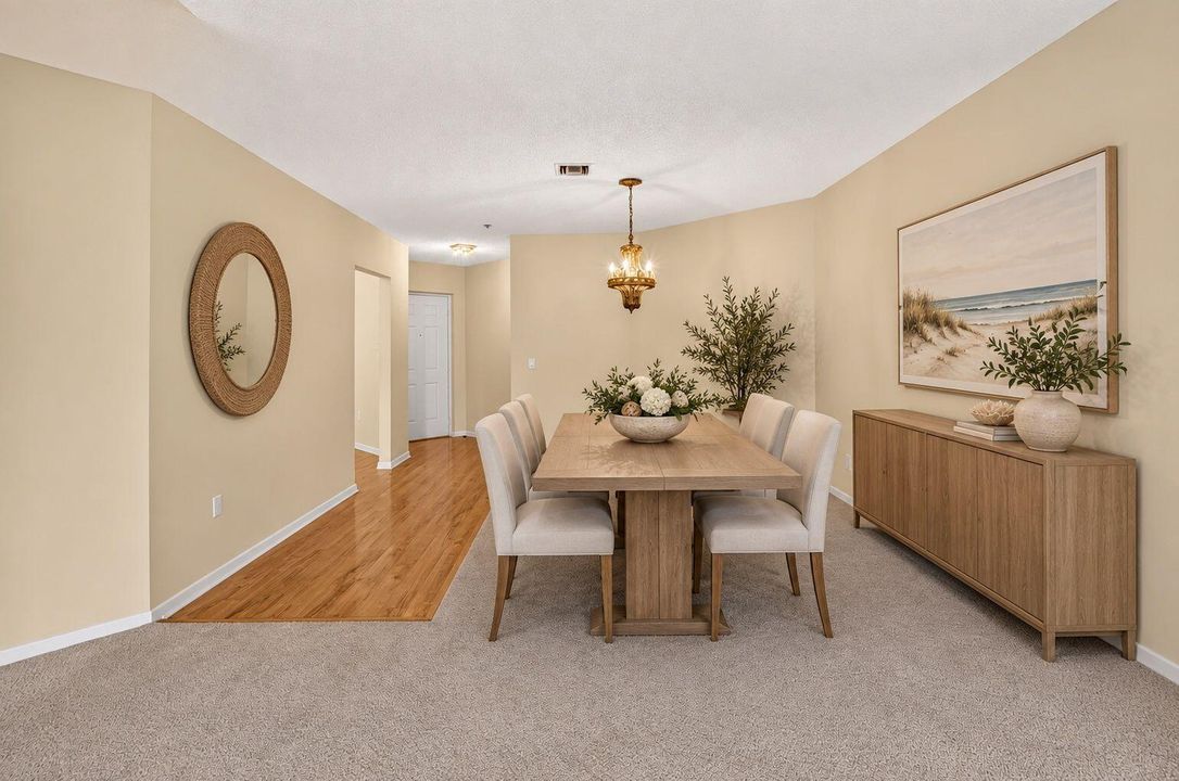 Virtually Staged Formal Dining Area