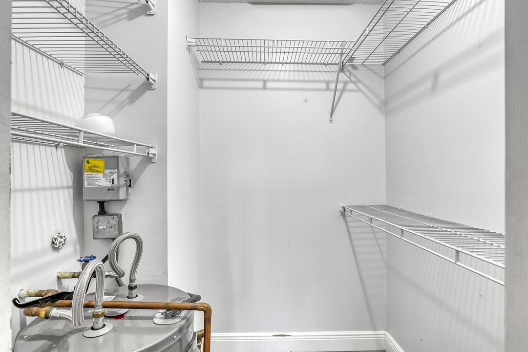 closet with water heater