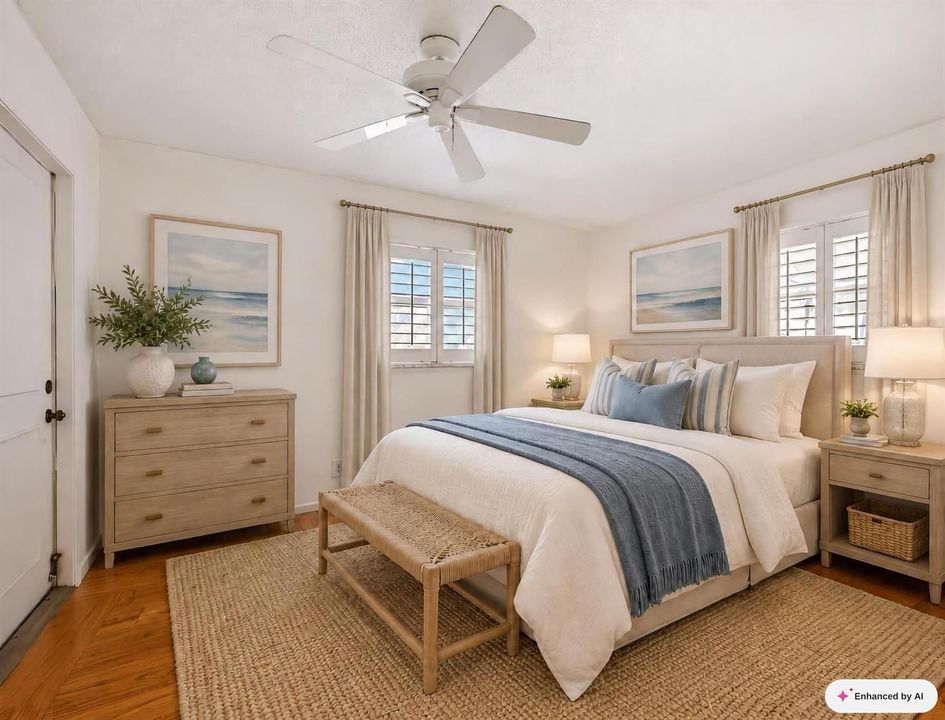 Primary Bedroom Staged
