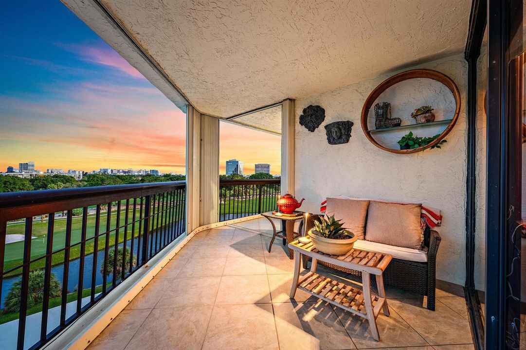 BALCONY AT DUSK