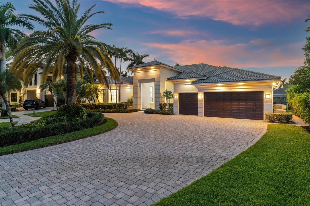 Front Elevation at Twilight