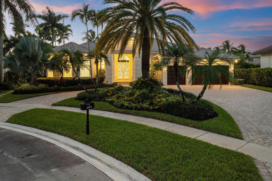Front Elevation at Twilight