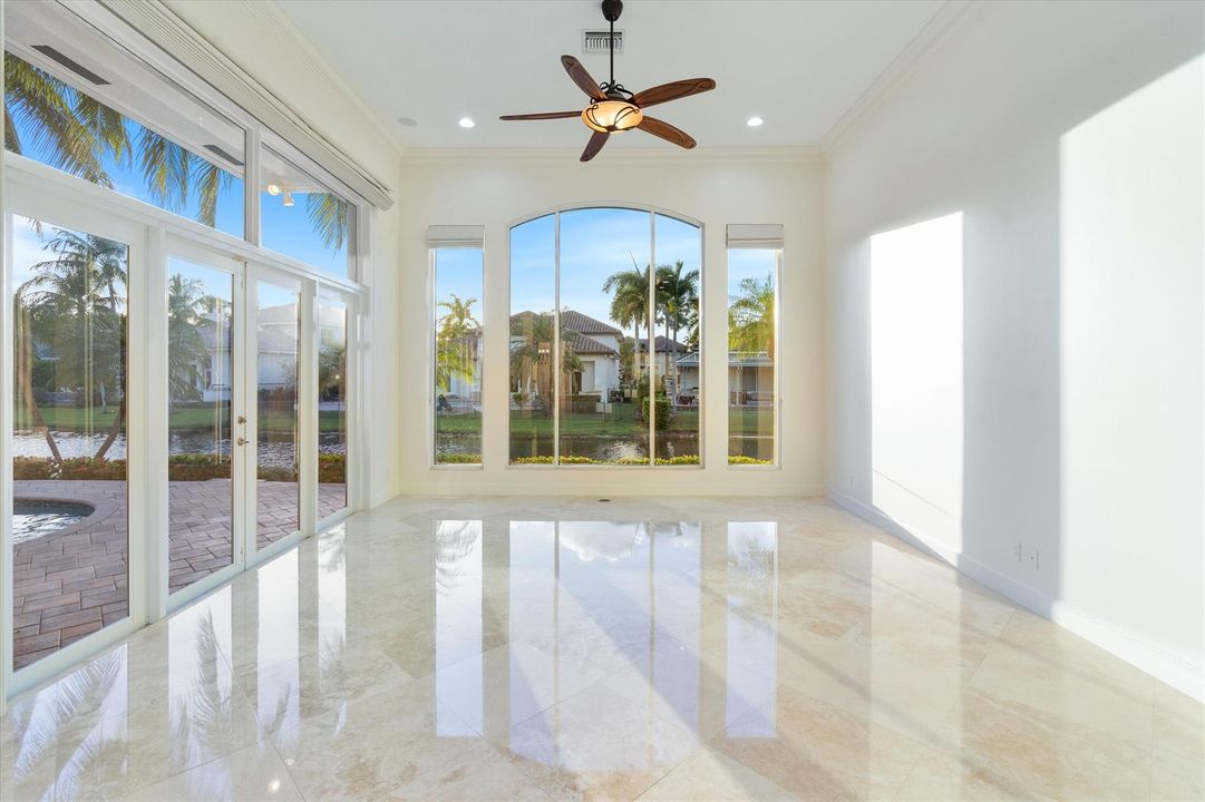 Floor to Ceiling Windows in Family Room