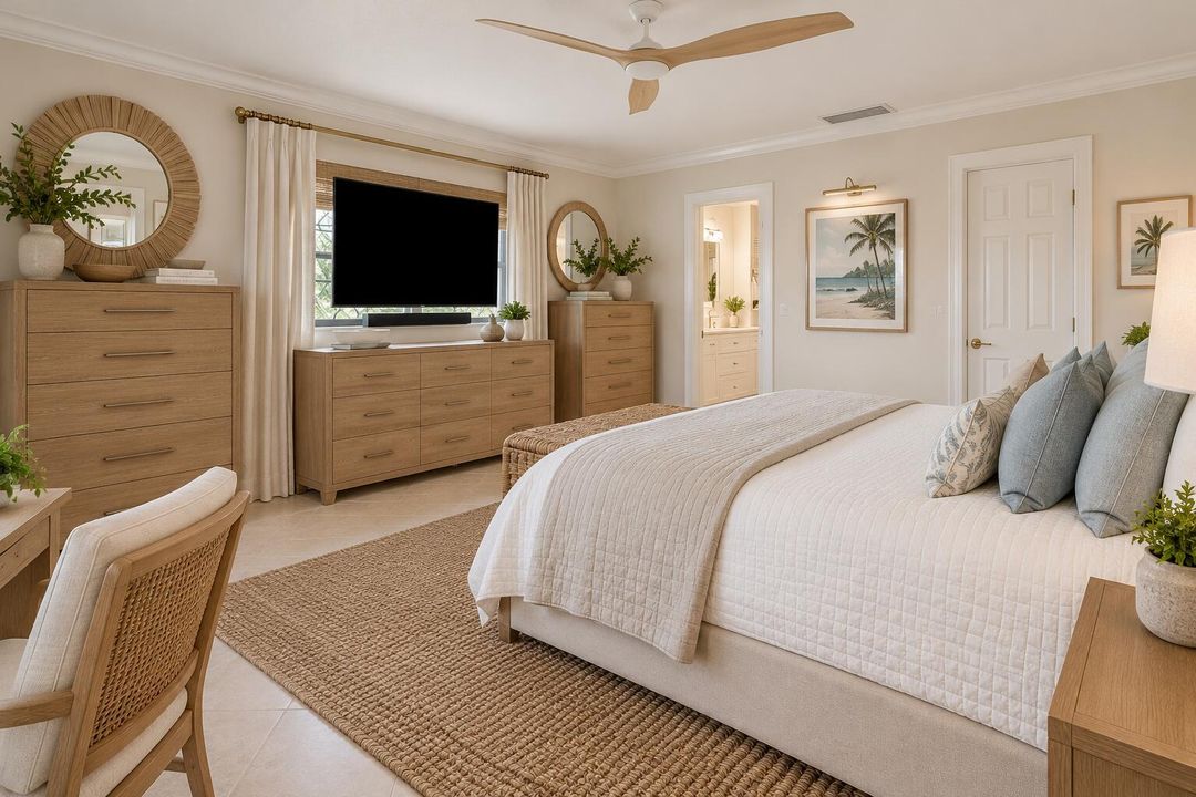 Airy Coastal Modern Bedroom