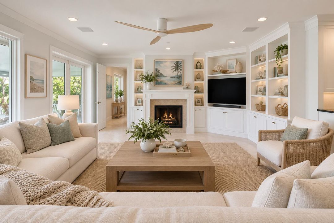 Modern Coastal Living Room Retreat