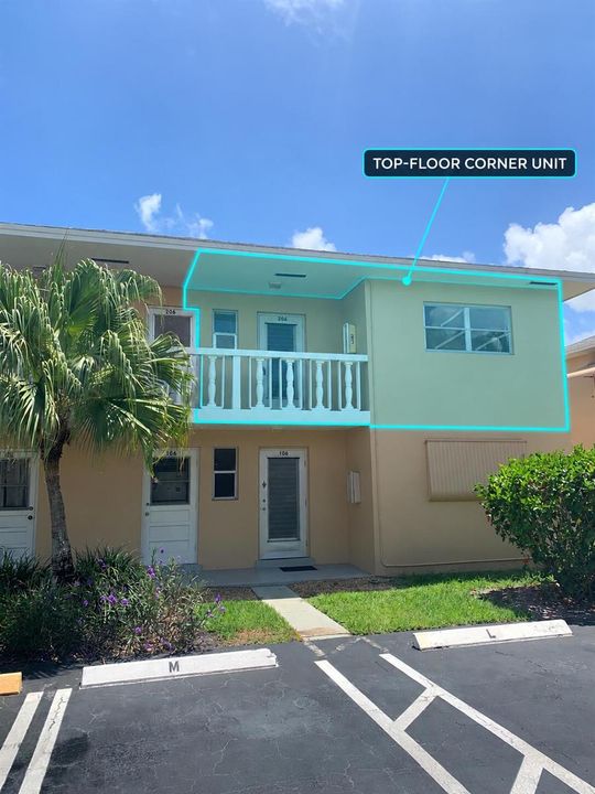 Highlighted second-floor corner unit