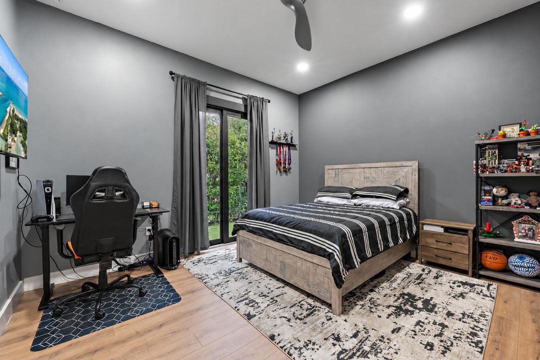 Modern Gray Gaming Bedroom Retreat
