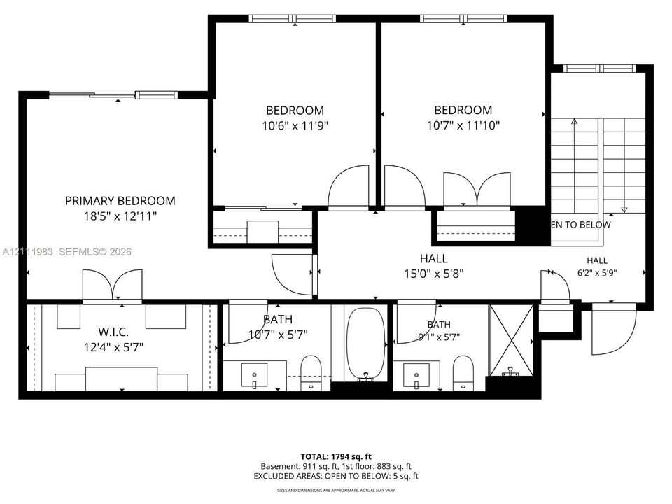 Floor plan second floor