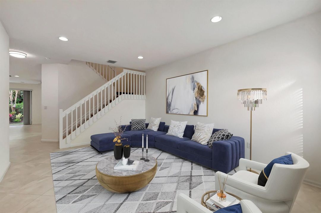 Staged living room