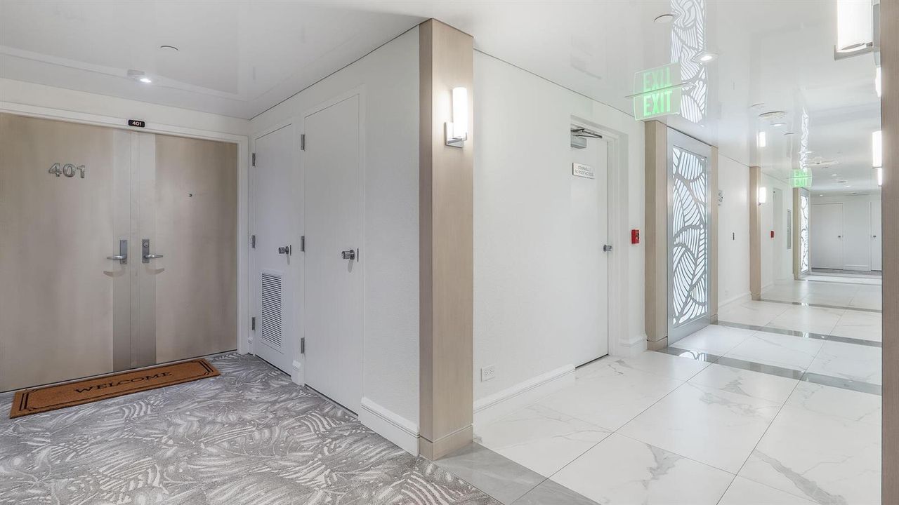 Entrance from elevator