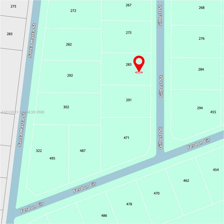 Tax Parcel Map. Identifying the specific location of the property within the grid