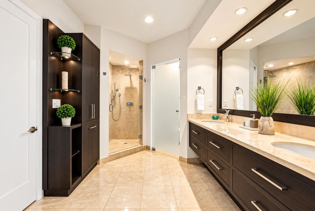 Primary Bath Marble Floors