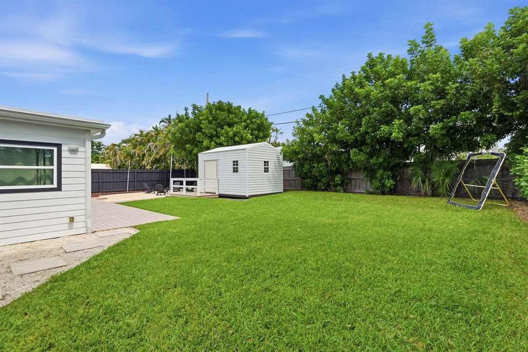 Ample backyard