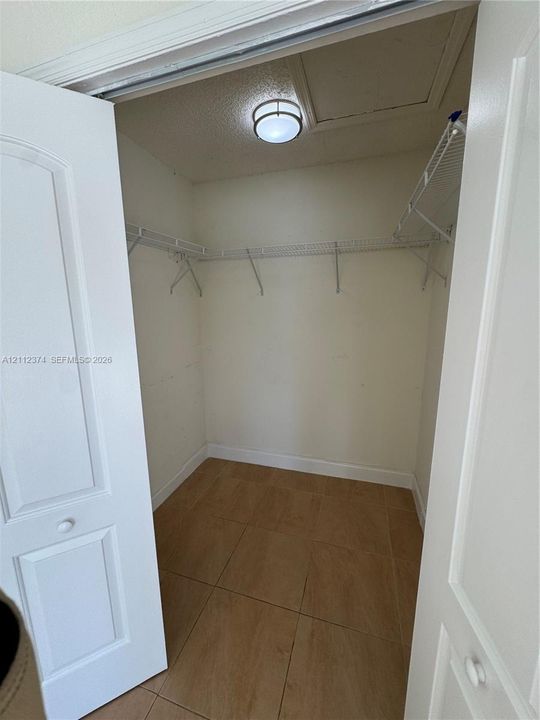 Bedroom One large walk in closet