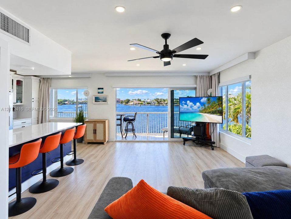 Spacious open-concept living...
